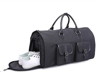 Travel Garment Bag Duffel with Shoe Compartment is designed with the needs of business travelers in mind