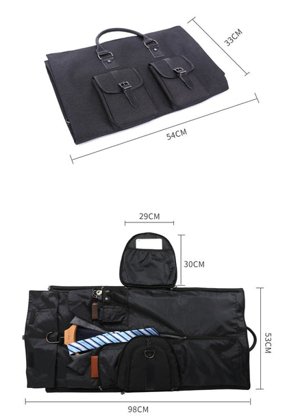 Travel Garment Bag Duffel with Shoe Compartment is designed with the needs of business travelers in mind