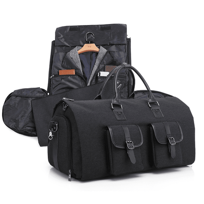 Travel Garment Bag Duffel with Shoe Compartment is designed with the needs of business travelers in mind