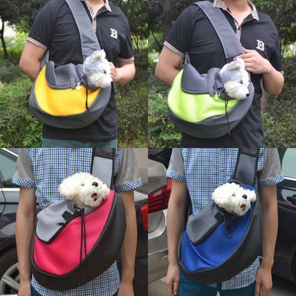 Dog Sling Carrier for Small Pets - Hands-Free Travel Bag for Dogs & Cats