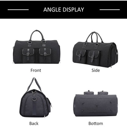 Travel Garment Bag Duffel with Shoe Compartment is designed with the needs of business travelers in mind