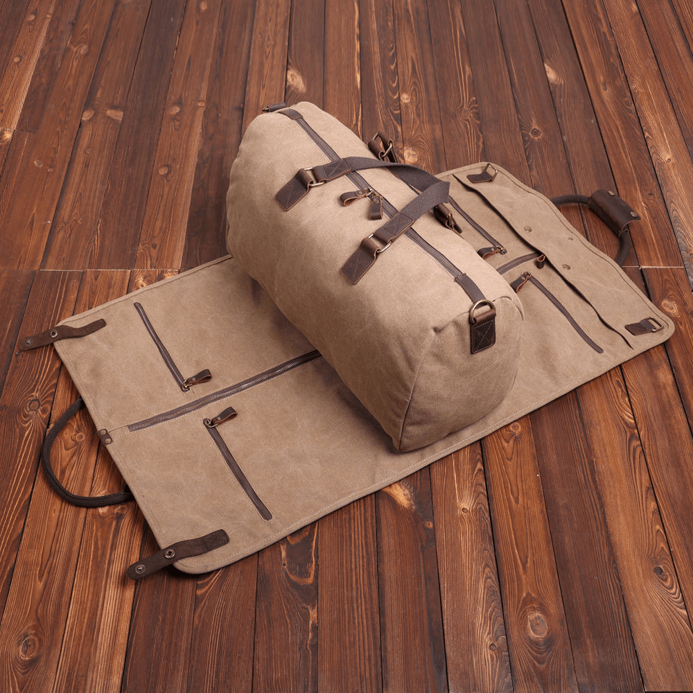 Portable Clothing Canvas weekender bag For Travel Business Trip