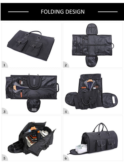 Travel Garment Bag Duffel with Shoe Compartment is designed with the needs of business travelers in mind